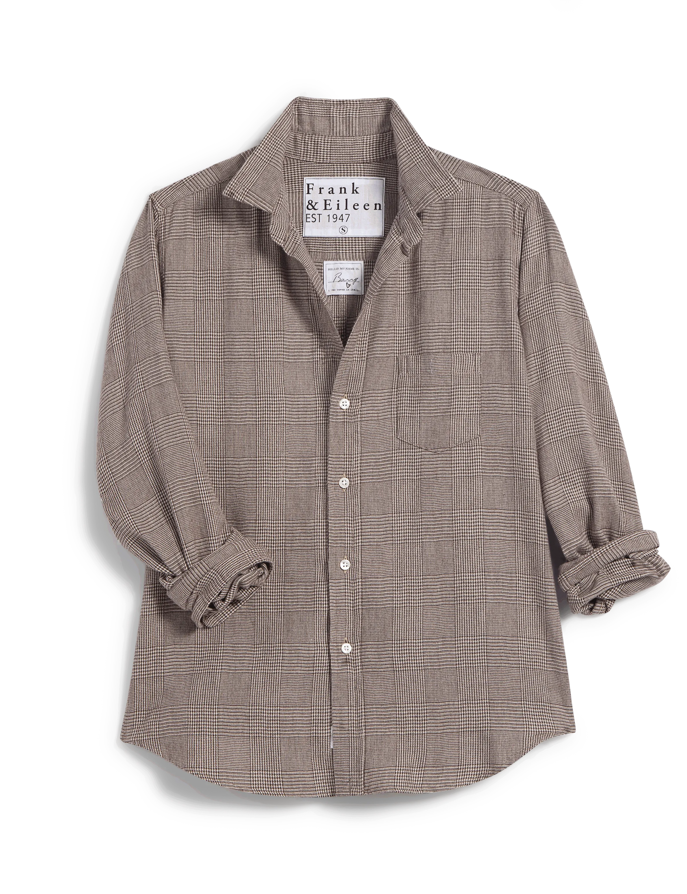 BARRY Brown Plaid, Italian Flannel