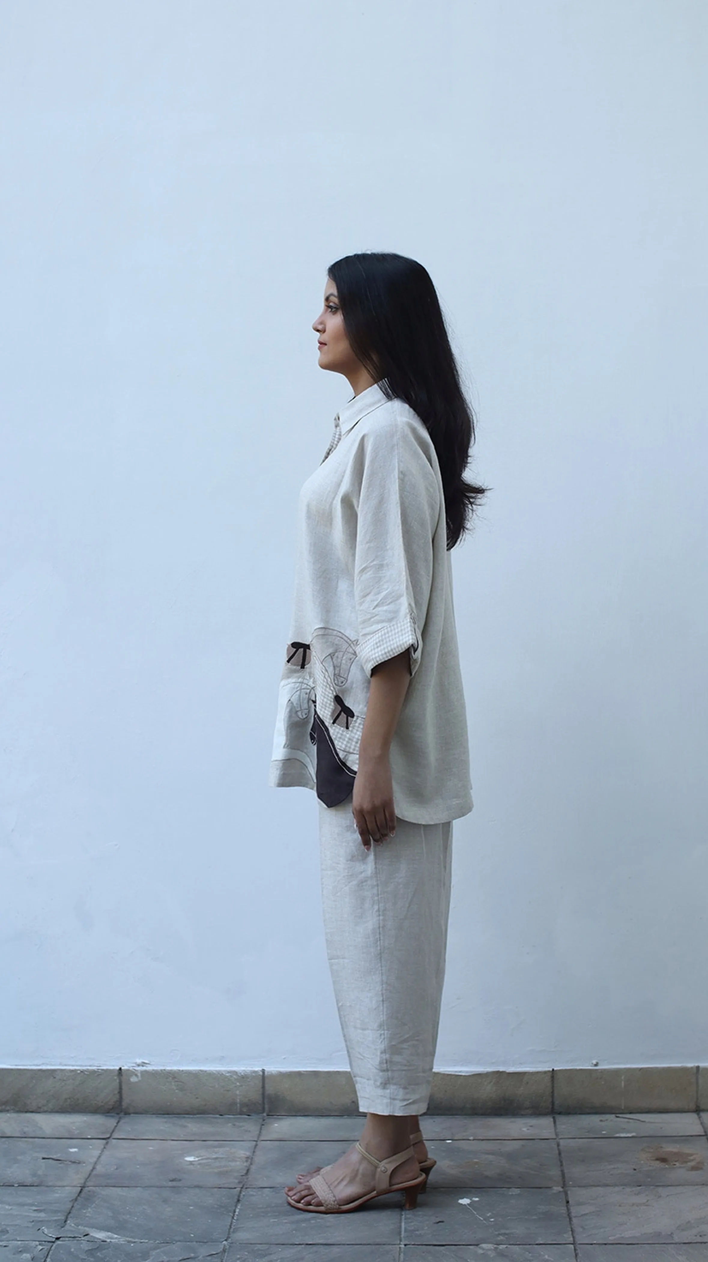 Beige Lounge Pants- 231021