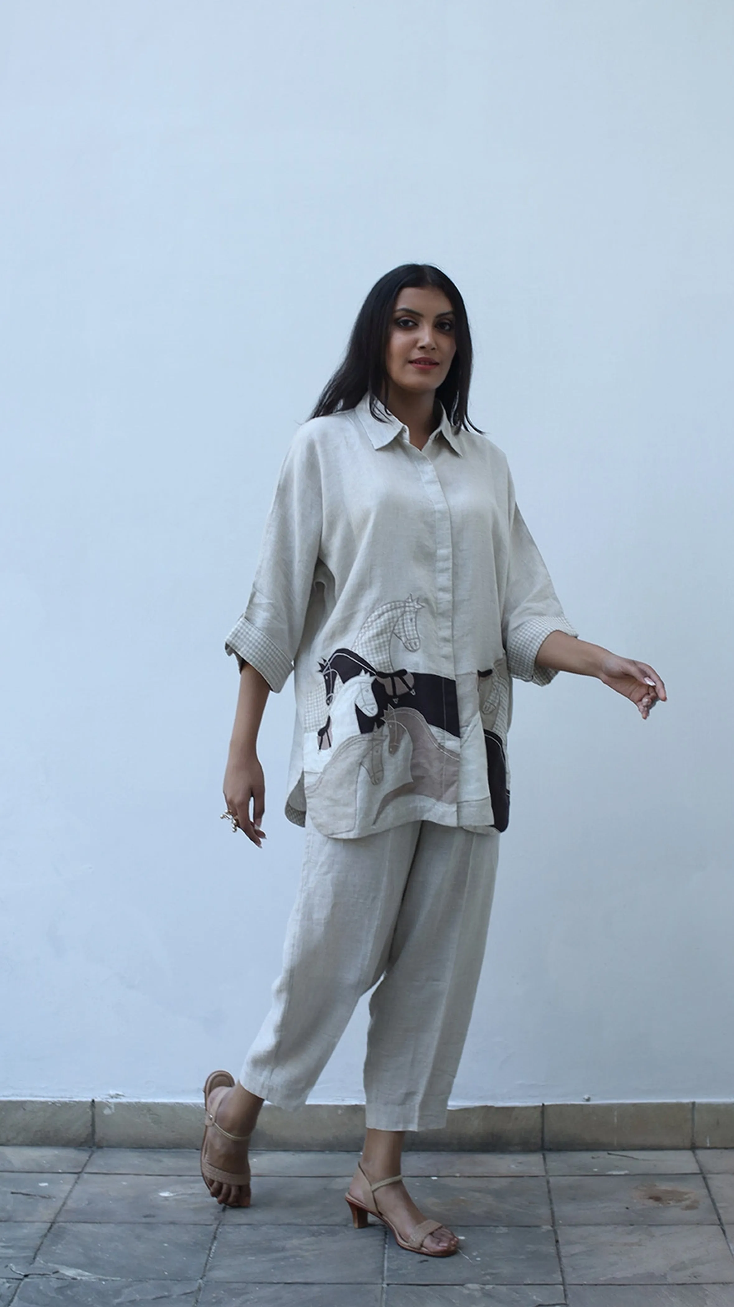 Beige Lounge Pants- 231021