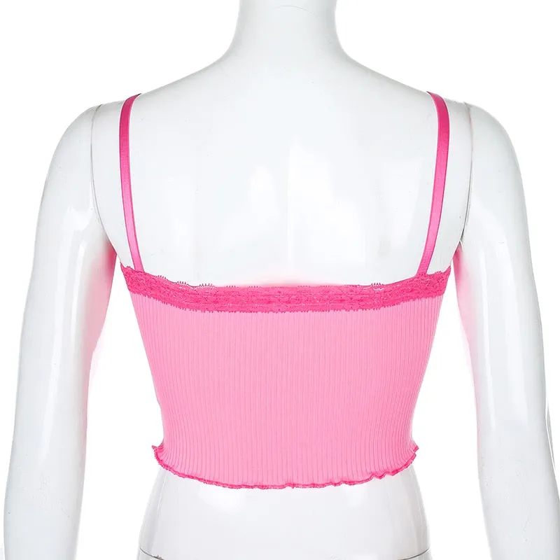 Bella Pink Lace Trimmed Top