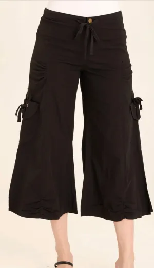 Black Cargo Gaucho Crop