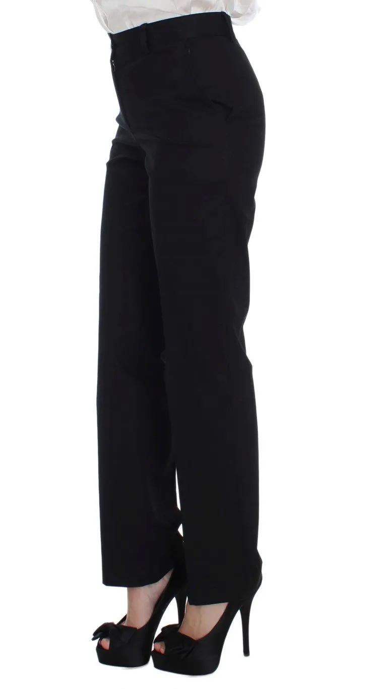 Black Cotton Stretch Suit
