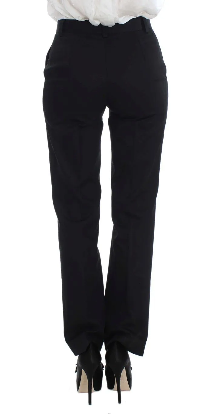 Black Cotton Stretch Suit
