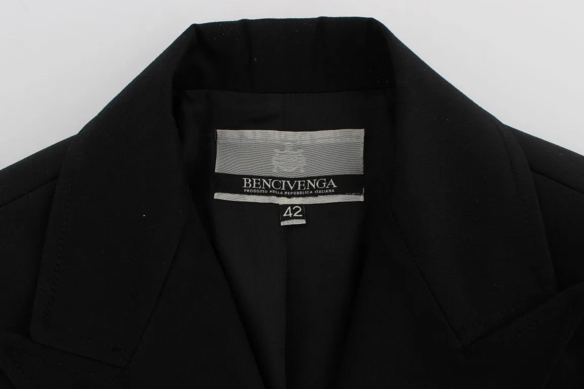 Black Cotton Stretch Suit