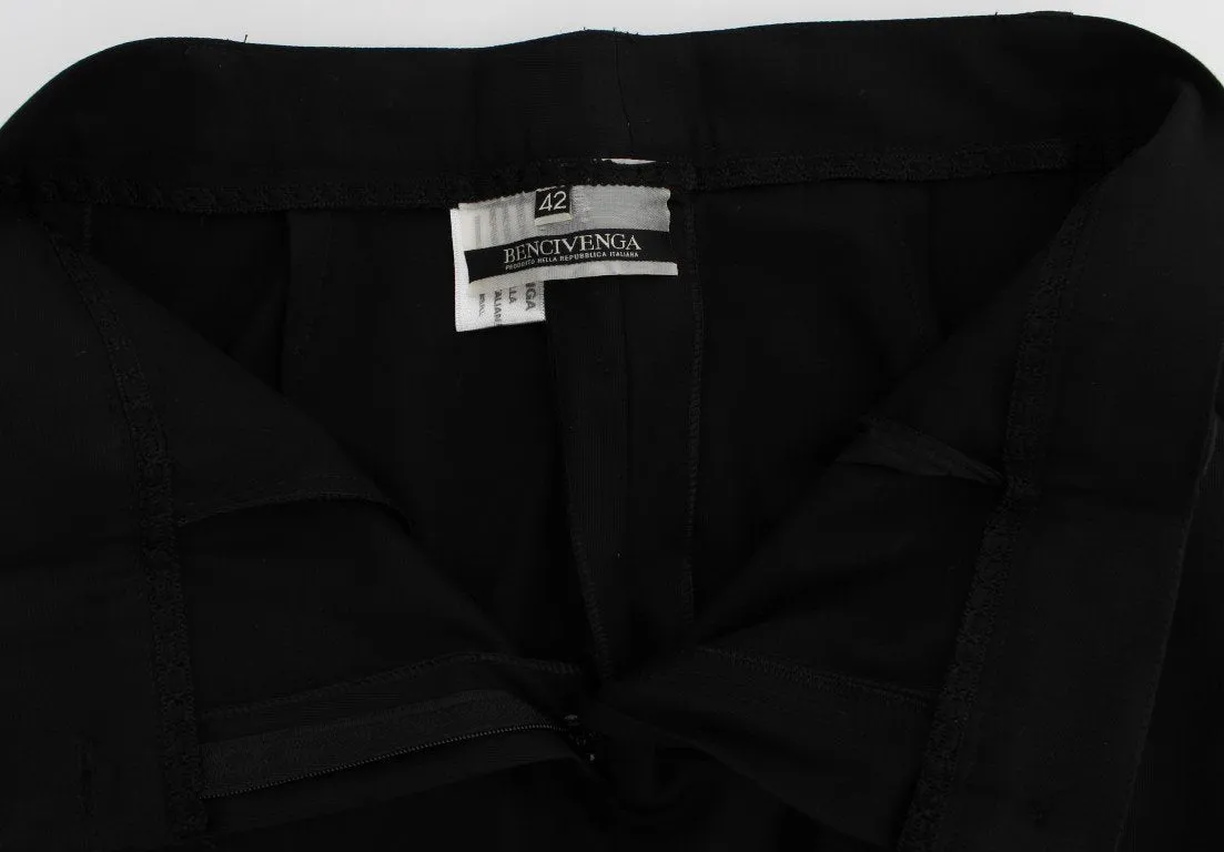 Black Cotton Stretch Suit