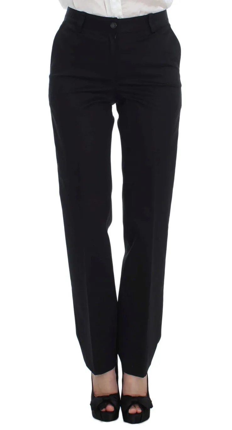 Black Cotton Stretch Suit