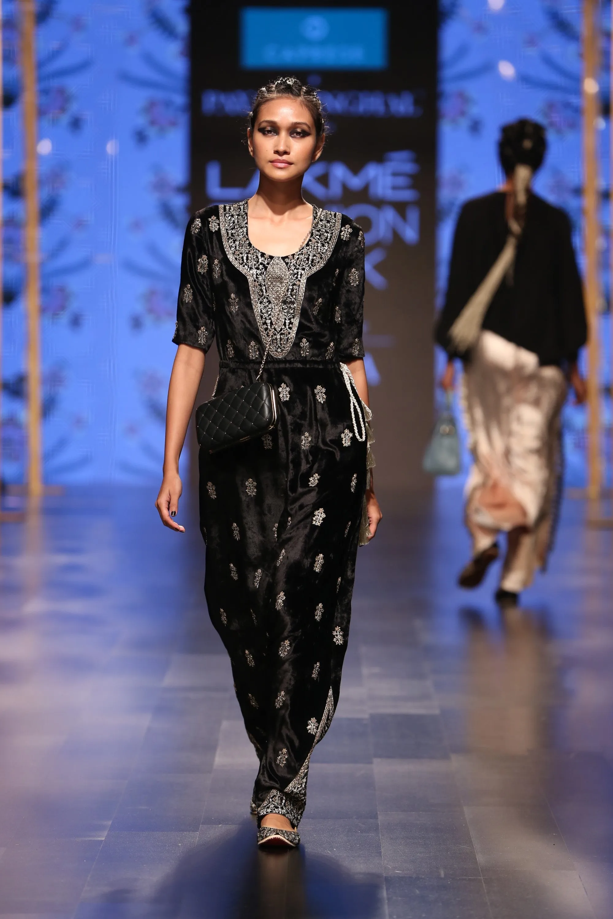 Black Embroidered Jumpsuit