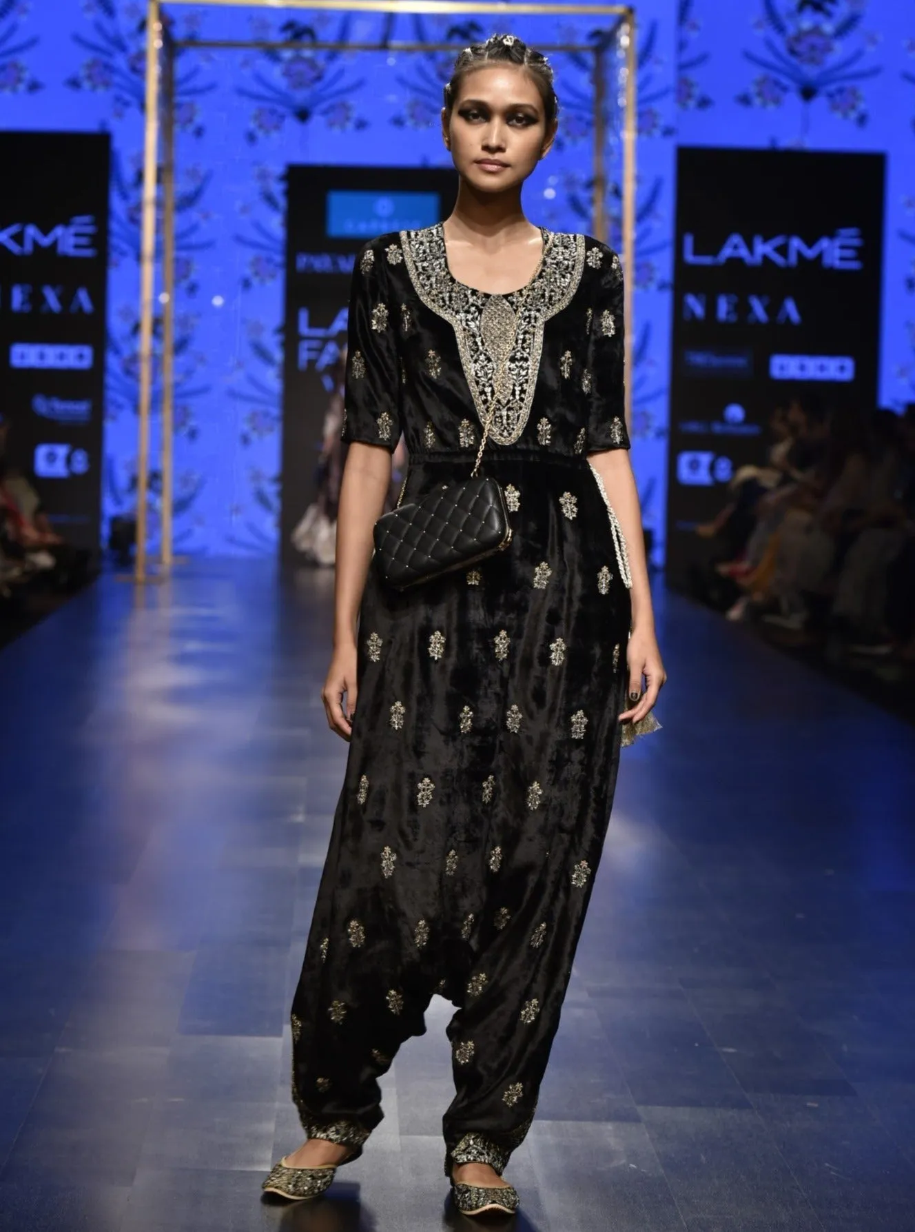 Black Embroidered Jumpsuit