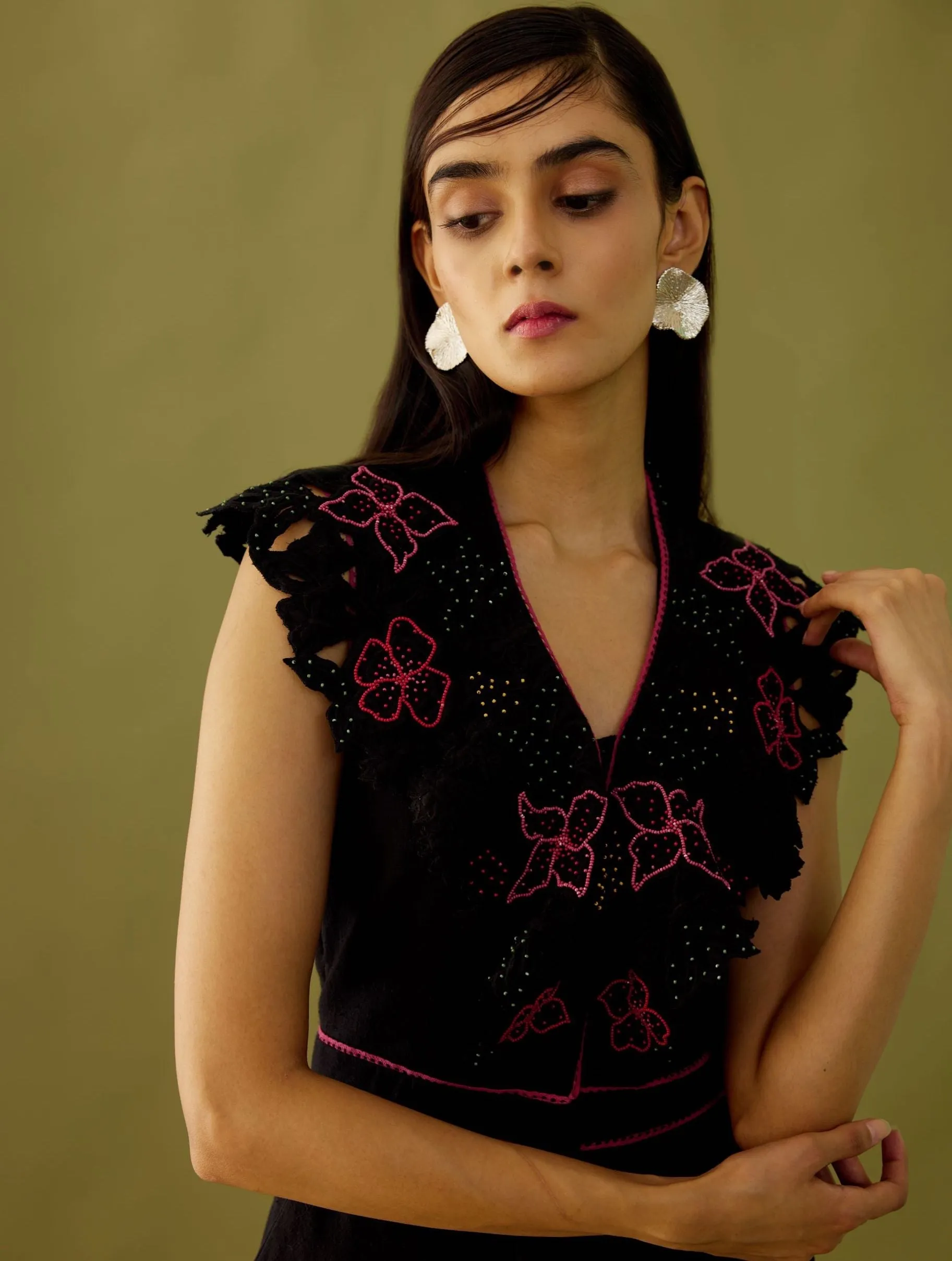 Black Floral Jumpsuit