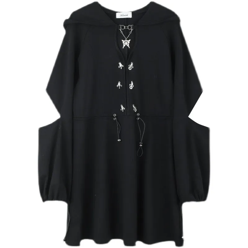 Black plus size dress KF82026