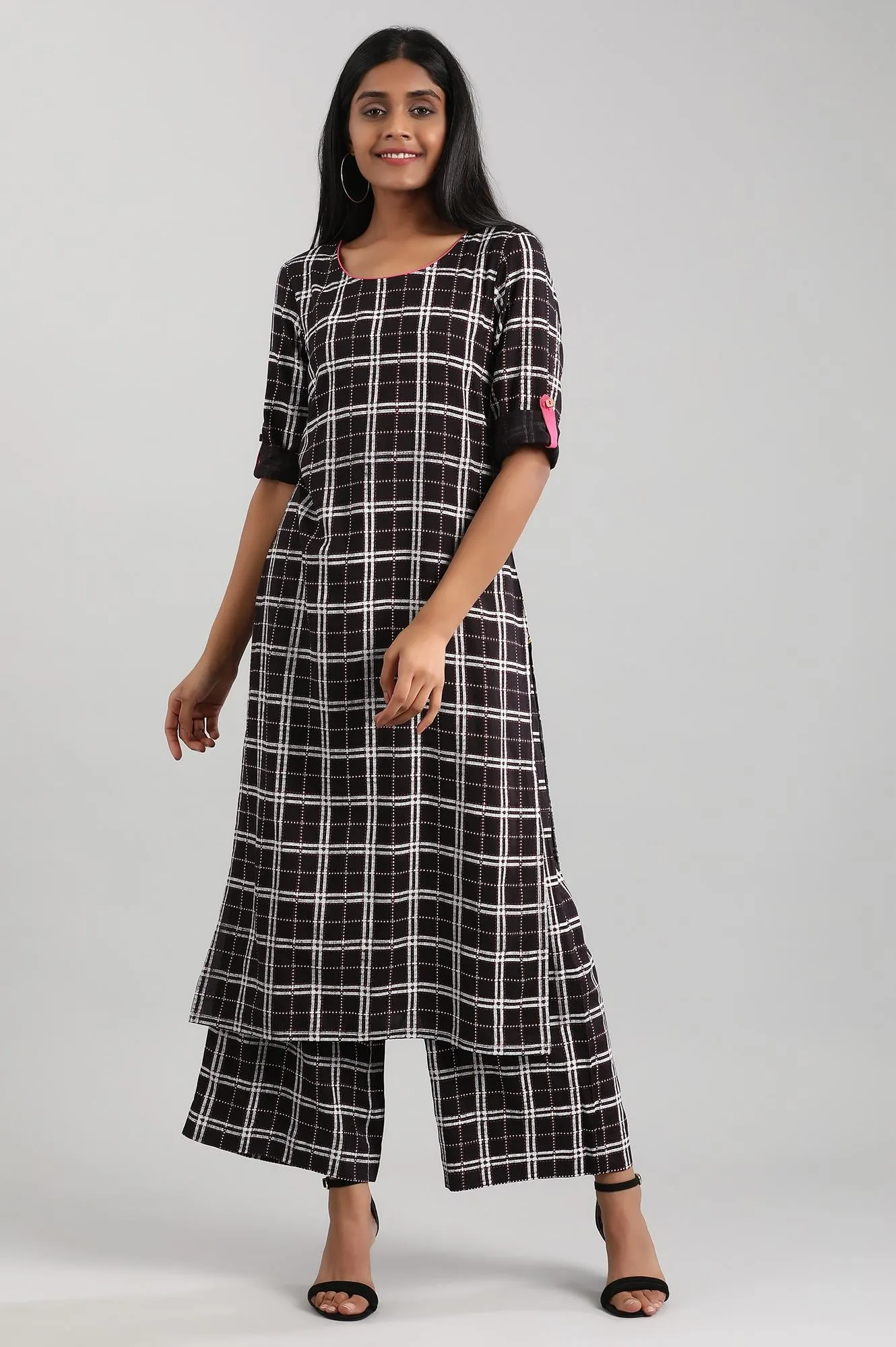 Black Printed Palazzos