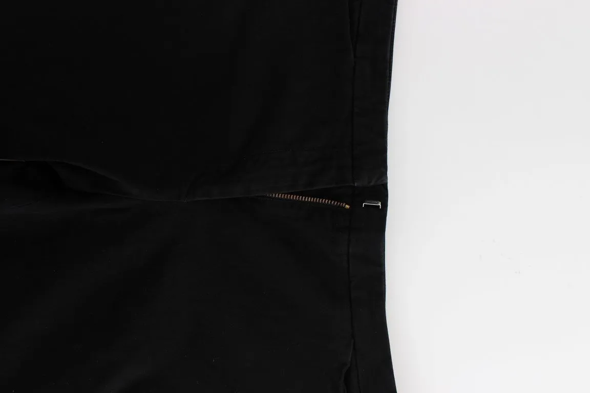 Black straight cotton pants