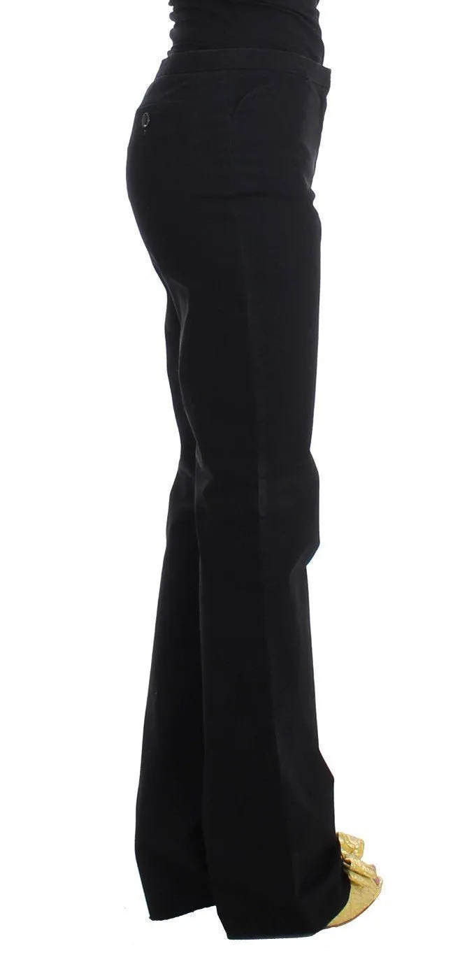 Black straight cotton pants