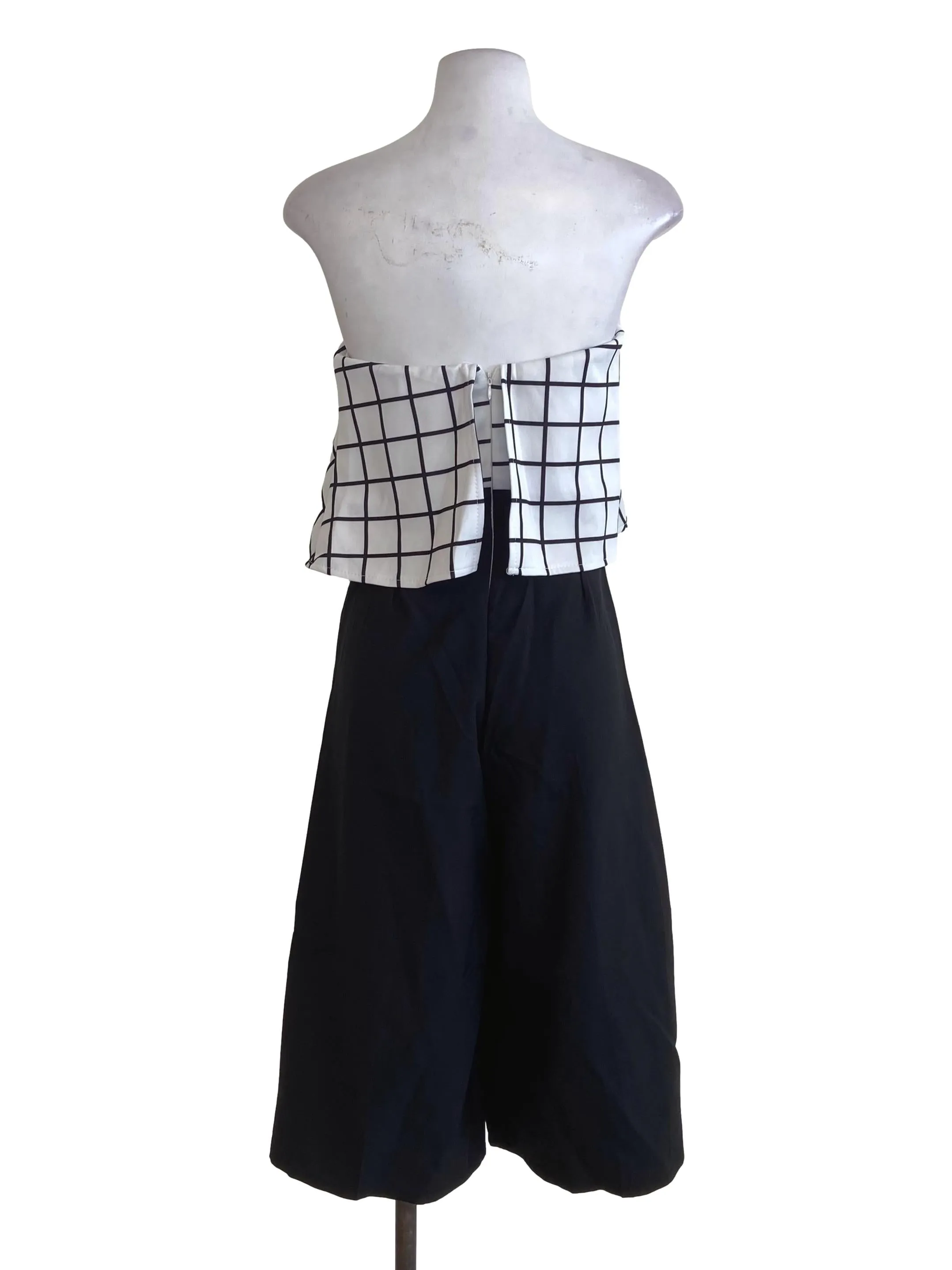 Black Windowpane Jumpsuits