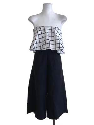 Black Windowpane Jumpsuits