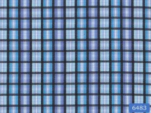 Blue and Black Plaid Check Shirt