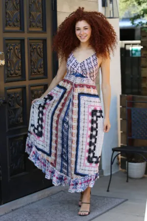 BLUE JAY PRINTED MAXI DRESS
