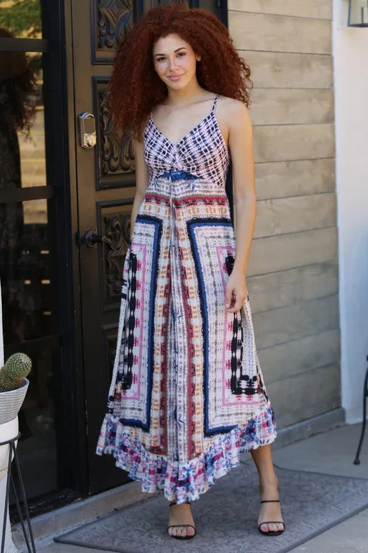 BLUE JAY PRINTED MAXI DRESS