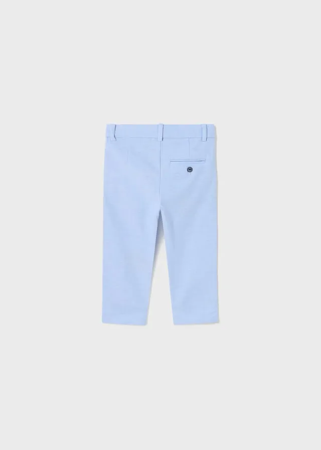 Blue Linen Jacket & Pants Set