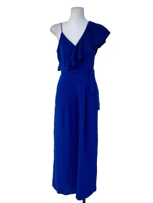 Blue Ruffled Jumpsuits