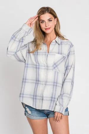 Blue Skies Plaid Shacket