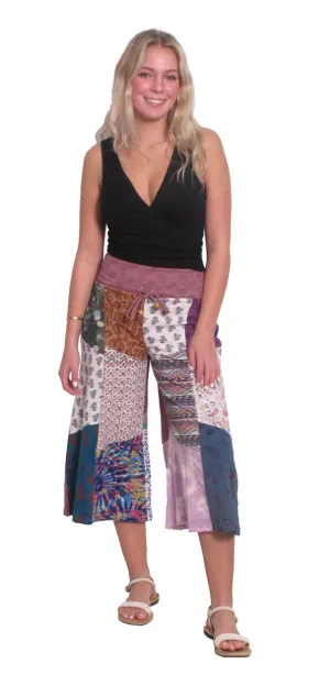 Blue Sky - Printed Cotton Knit Gaucho Pants