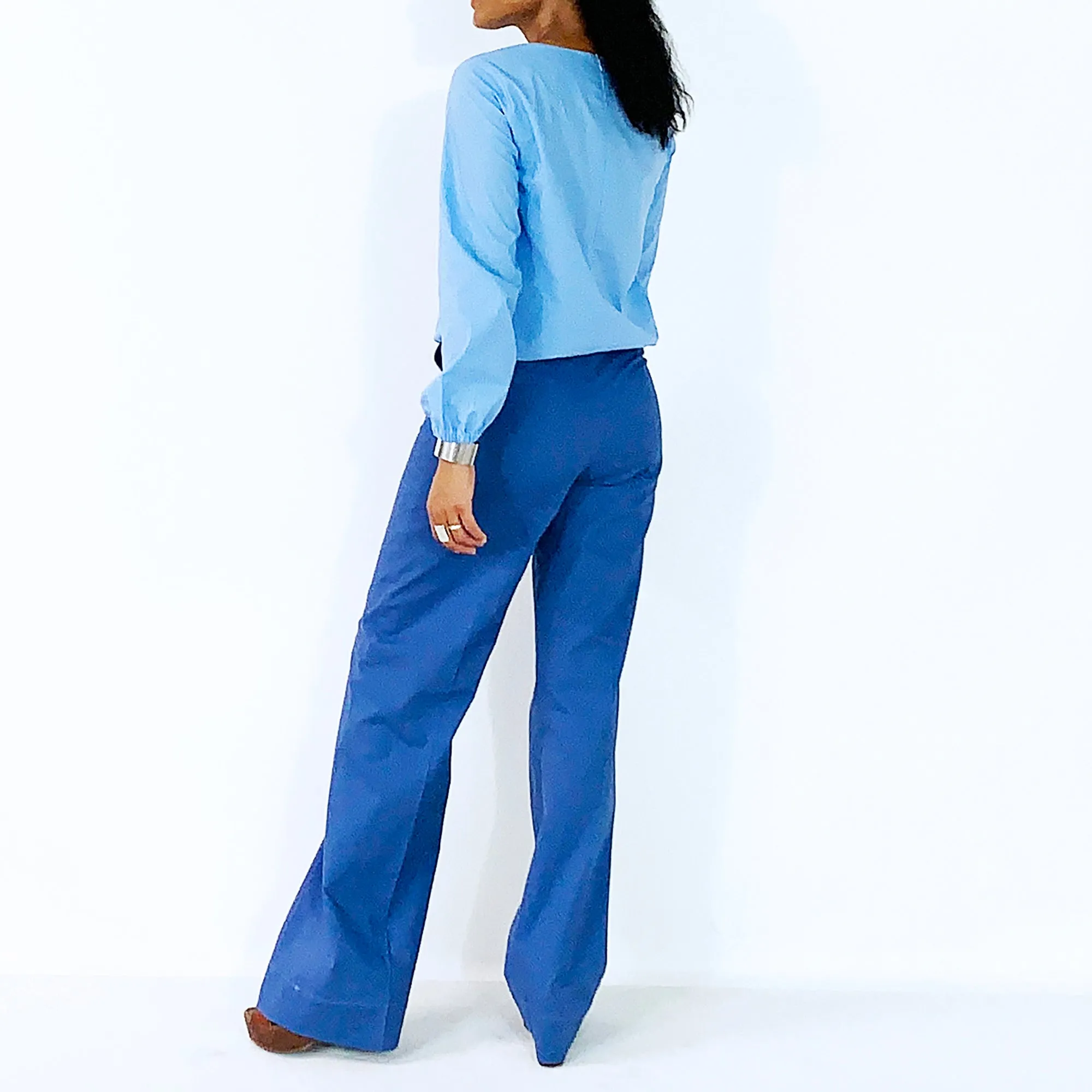 Blue Straight Legs Pants | ALPHONSINA