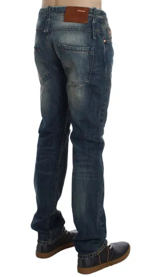 Blue Wash Cotton Denim Regular Fit Jeans