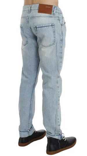 Blue Wash Cotton Low Waist Fit Jeans