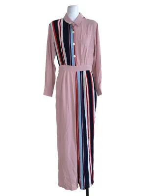 Blush Pink Awning Stripe Jumpsuit