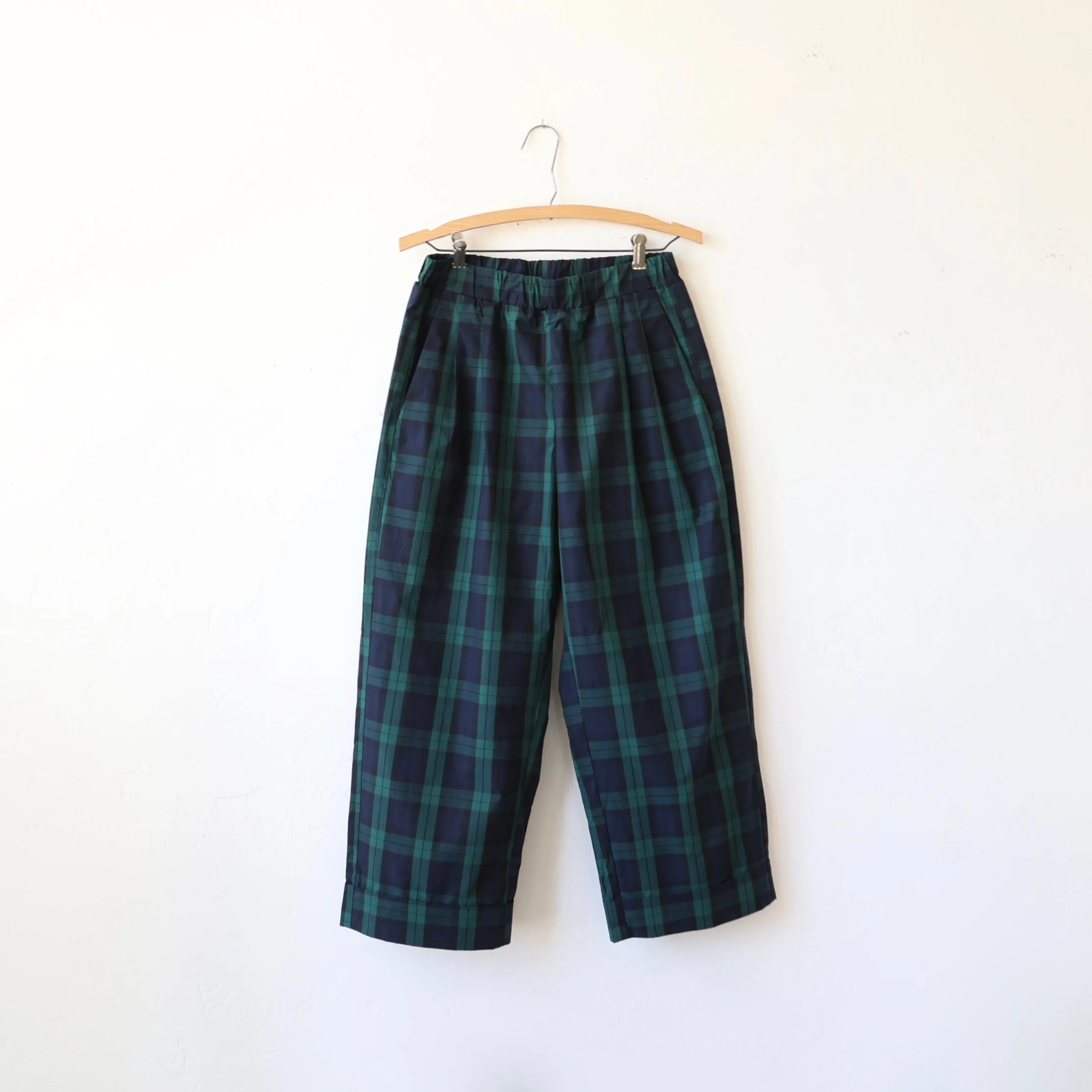 Bon Pleated Pants - Black Watch Plaid
