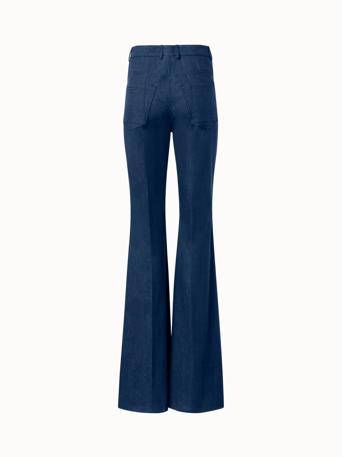 Bootcut Cotton Denim Stretch Pants