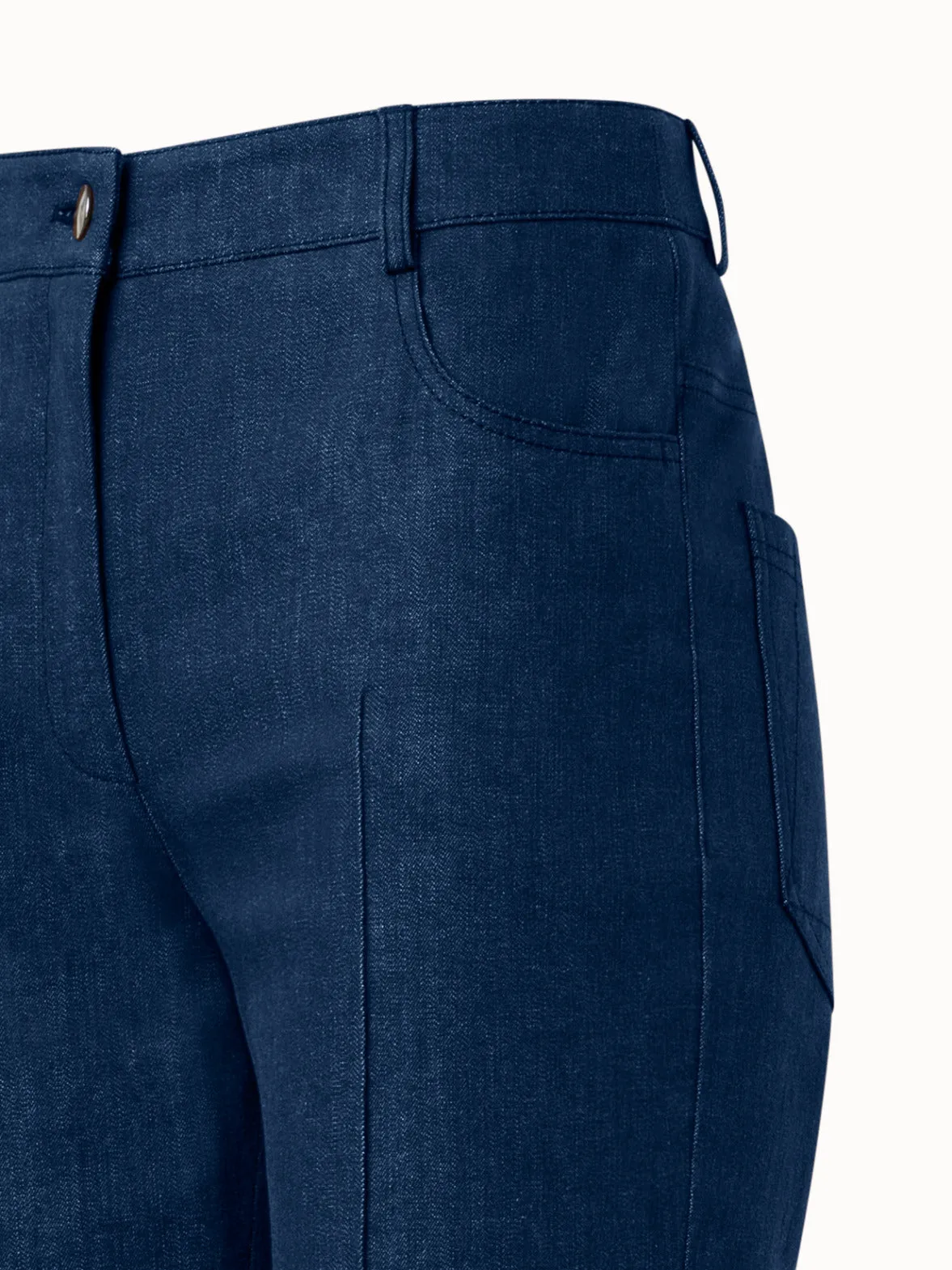 Bootcut Cotton Denim Stretch Pants