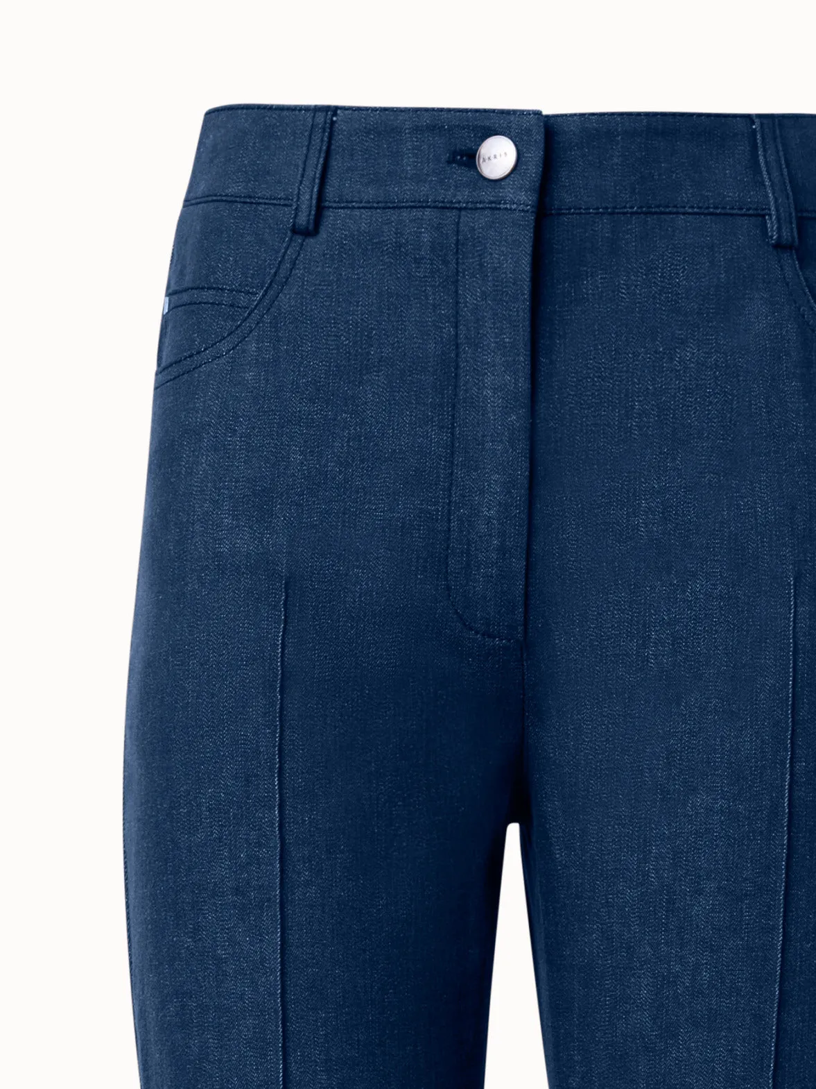 Bootcut Cotton Denim Stretch Pants