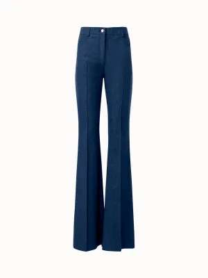Bootcut Cotton Denim Stretch Pants