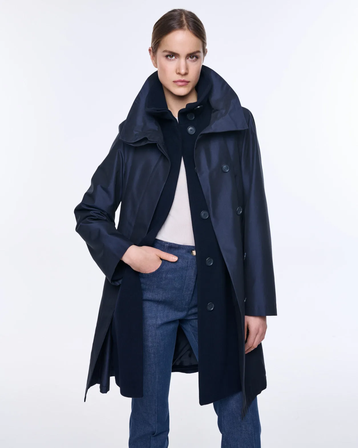 Bootcut Cotton Denim Stretch Pants
