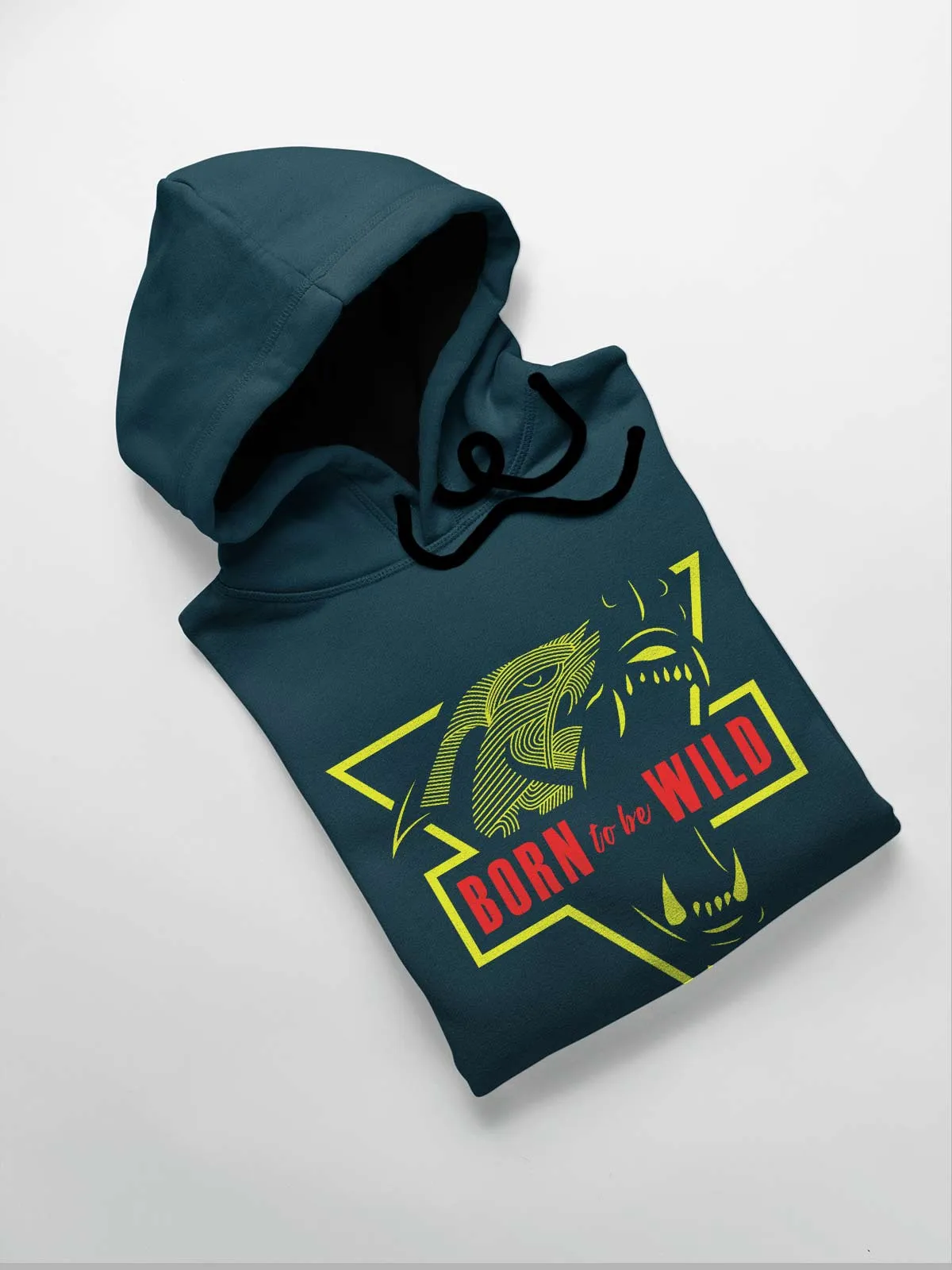 Born to be Wild Printed Cotton Hoodie for Men & Women