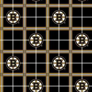 BOSTON BRUINS-Plaid Flannel-100% Cotton-023BRU
