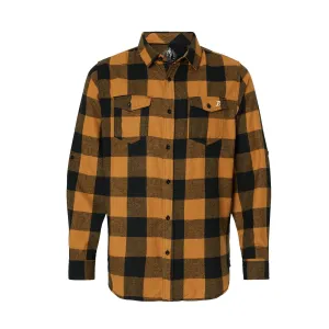 Boston Scally The Halloween Plaid Flannel - Tobacco & Black