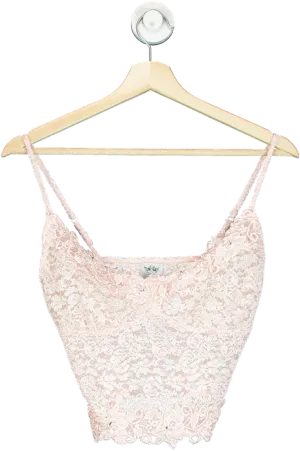 Boys Lie Pink Lace Crop Top M