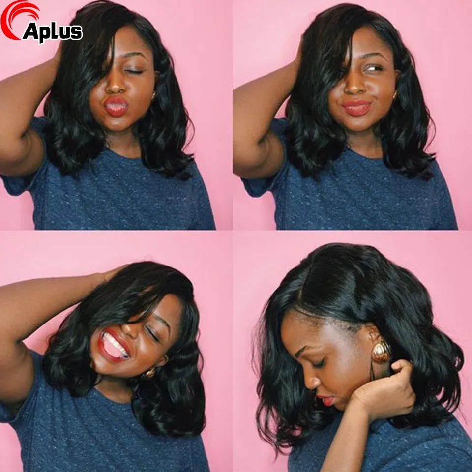 Brazilian Body Wave Bob cut Lace Front Wig, Pre-plucked With Baby Hair
