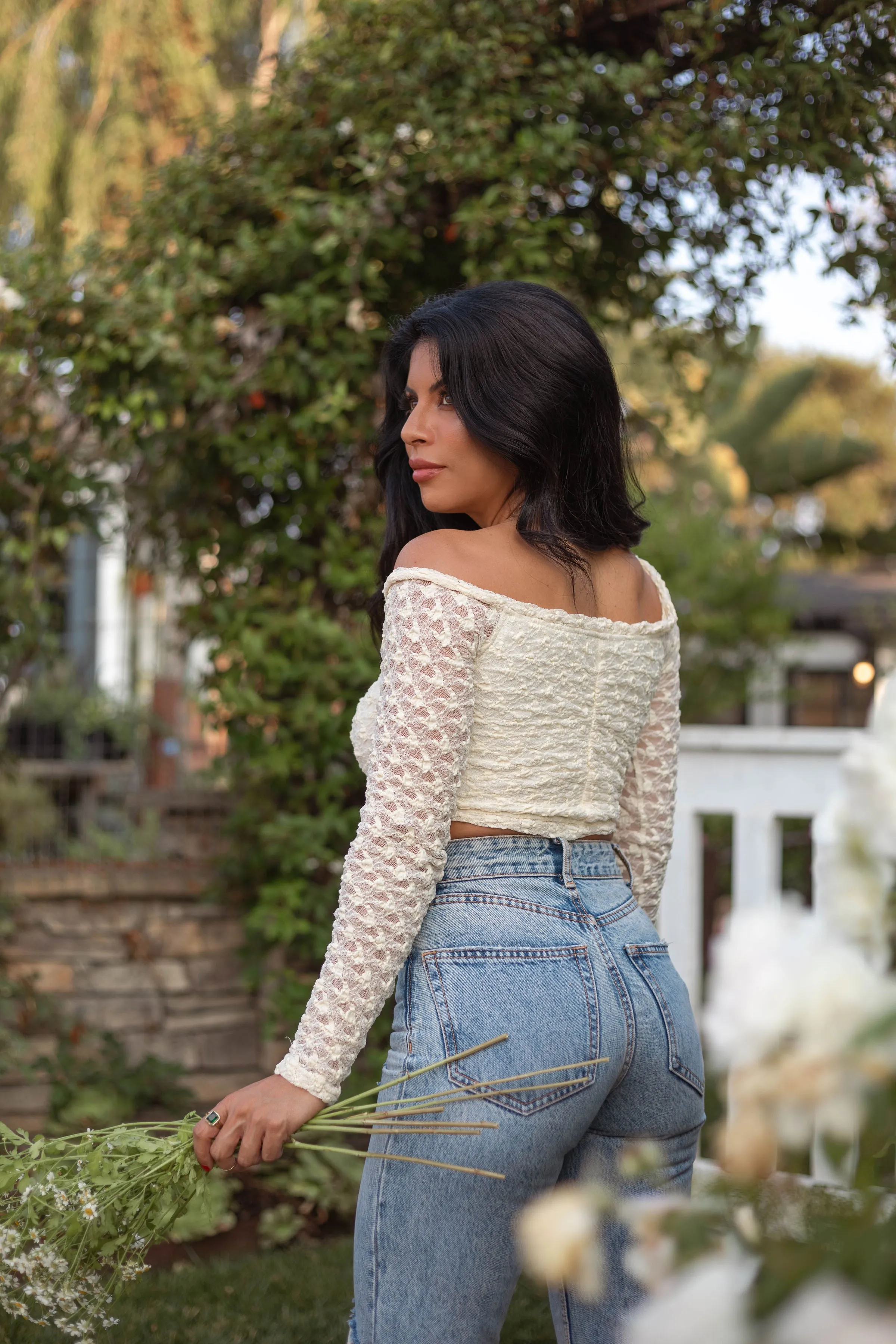 Break Free Cream Crop Top