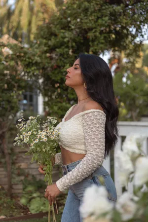 Break Free Cream Crop Top