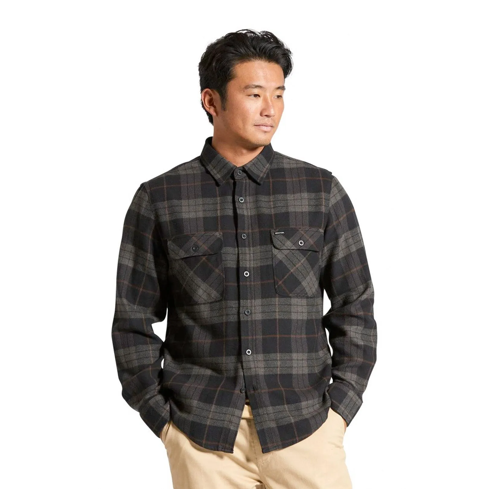 Brixton Bowery Flannel Black/Charcoal