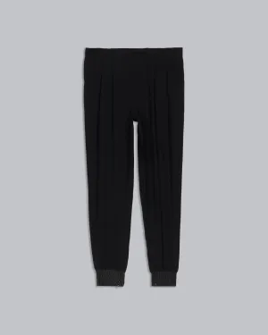 Broken Chevron Printed Silk Crepe Pant