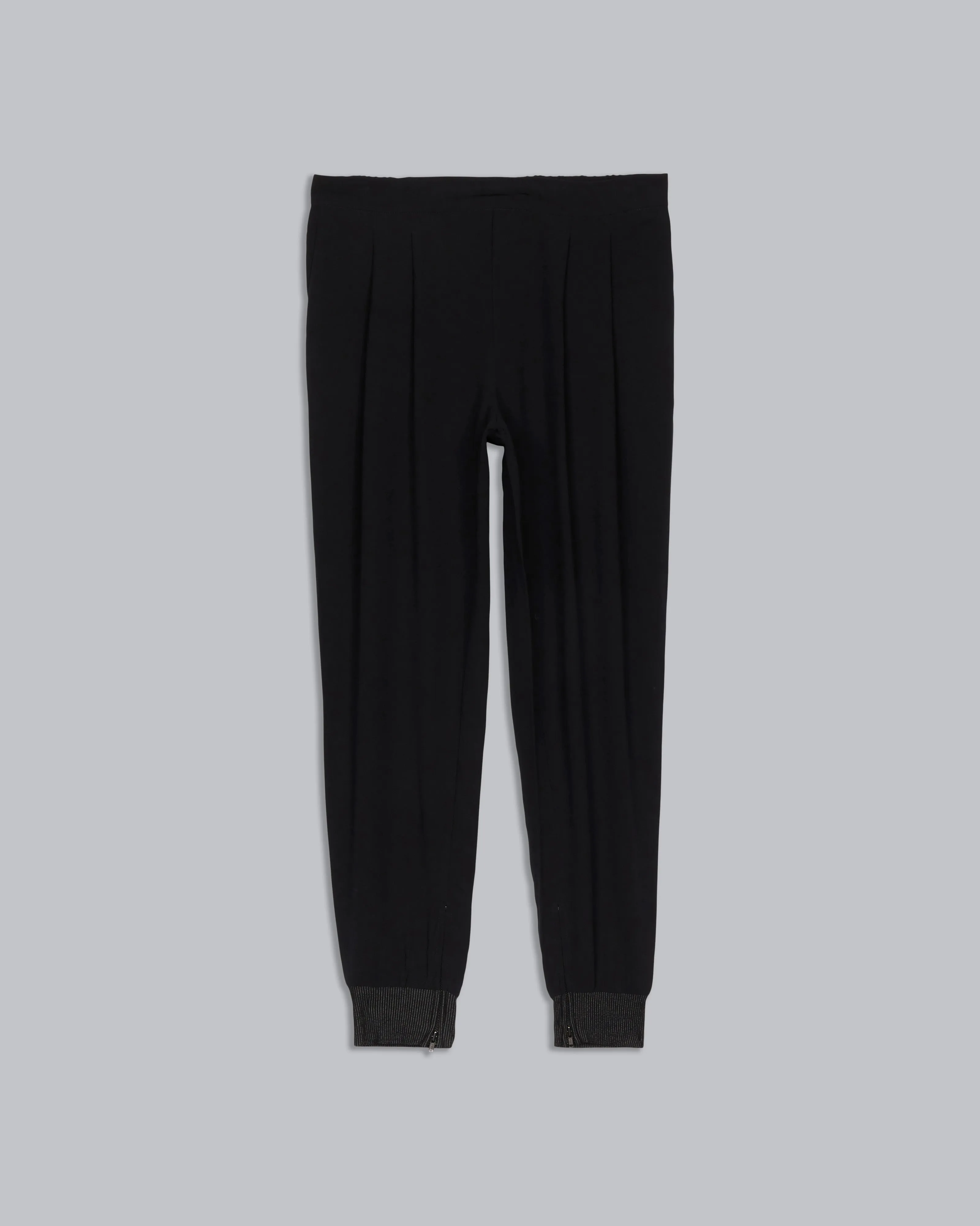 Broken Chevron Printed Silk Crepe Pant