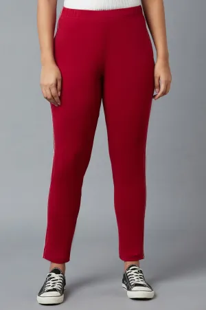 Brown Ankle Length Jersy Pants