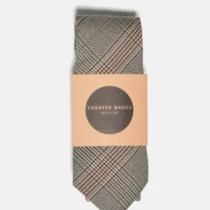 Brown Glen Plaid Tie