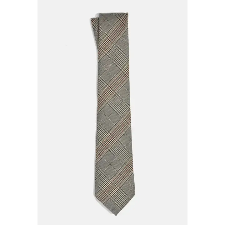 Brown Glen Plaid Tie