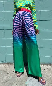 BruceGlen Disco Zebra Printed Pants